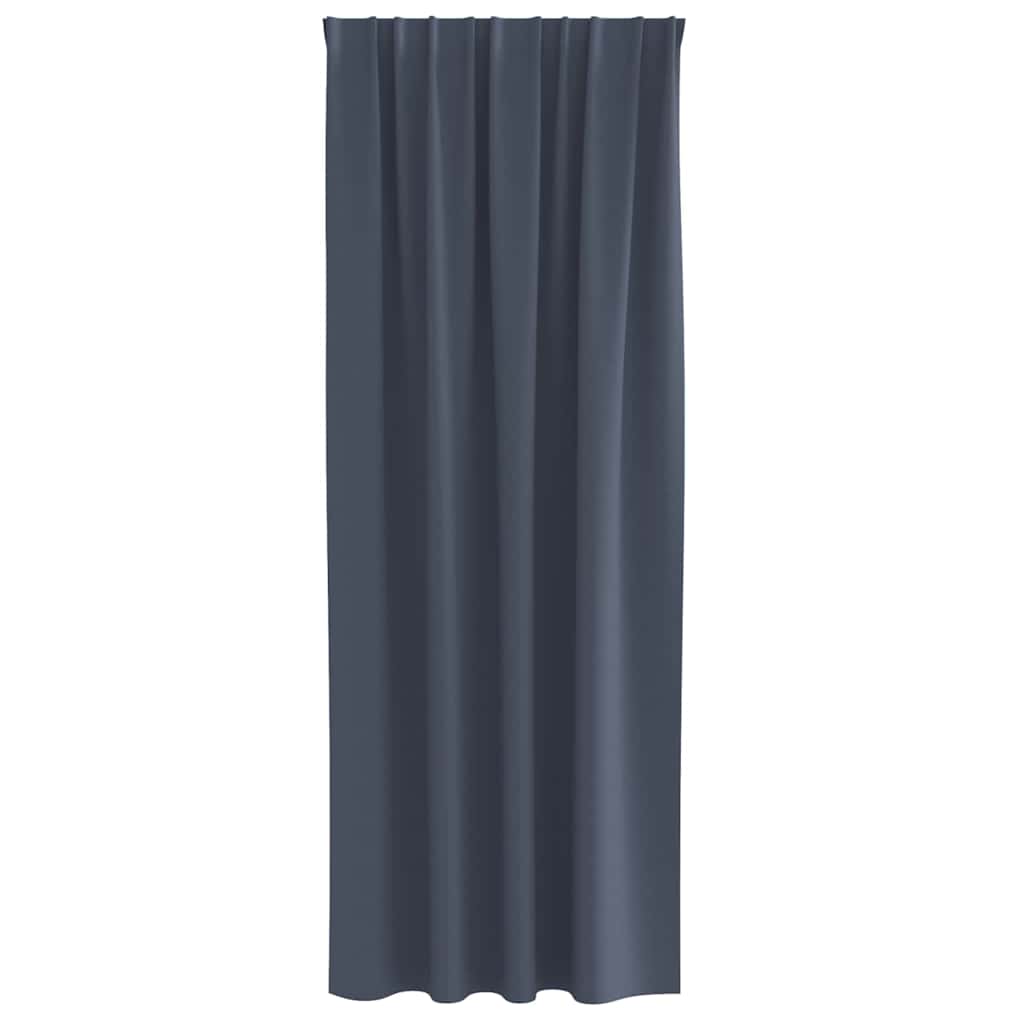 Blackout Curtains with Rings 2 pcs Anthracite 260 x 140 cm