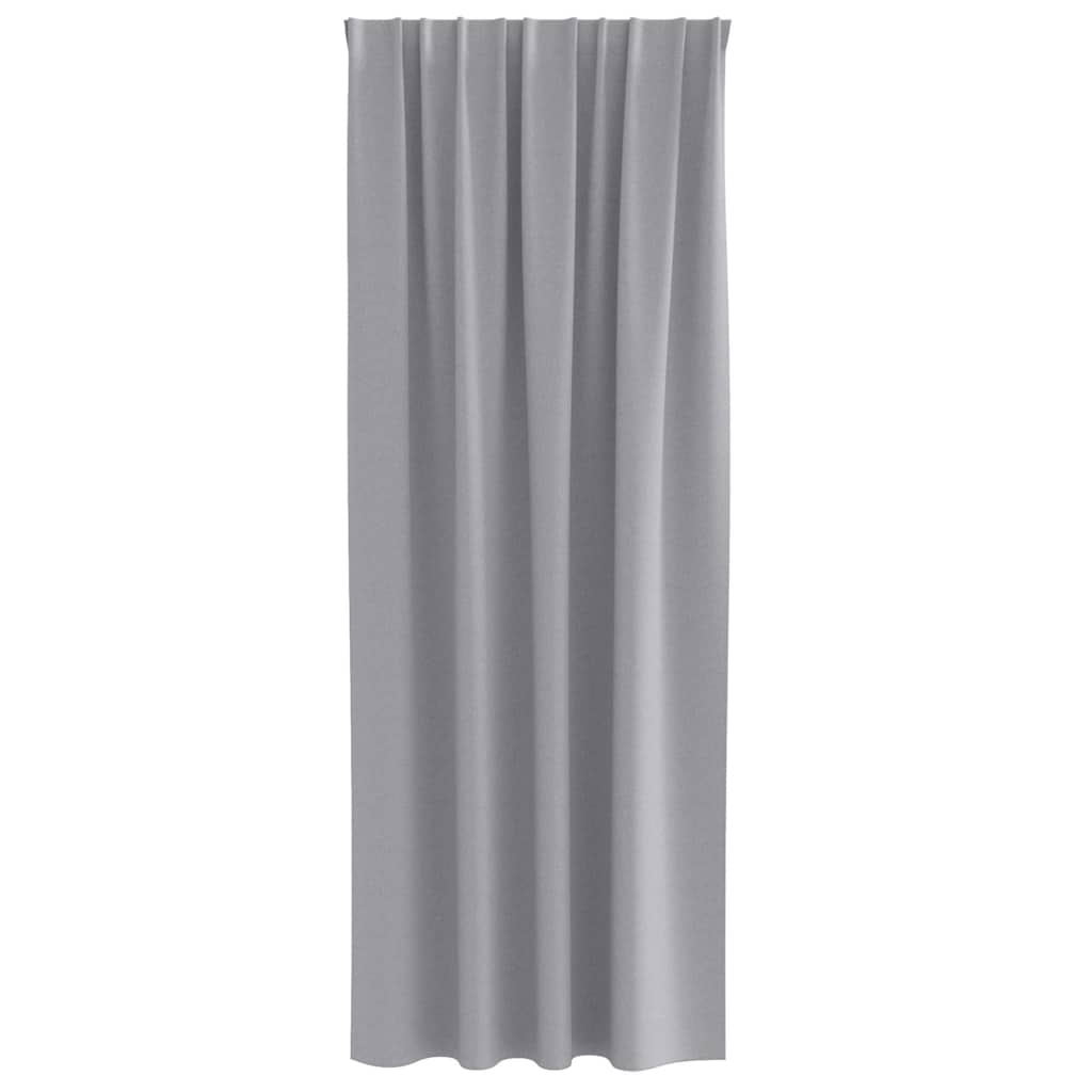 Blackout Curtains with Rings 2 pcs Light Grey 245 x 140 cm