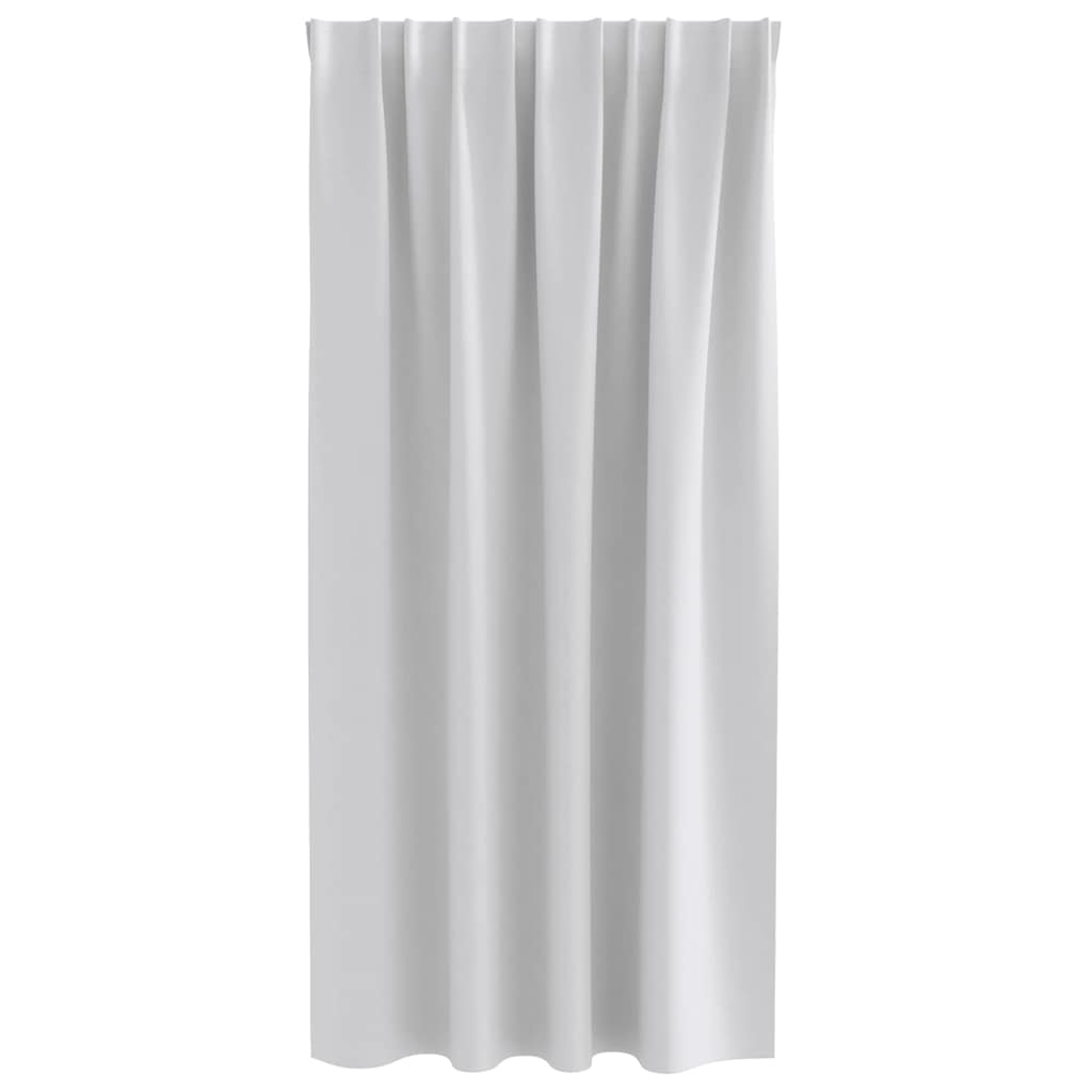 Blackout Curtains with Rings 2 pcs Light Grey 175 x 140 cm
