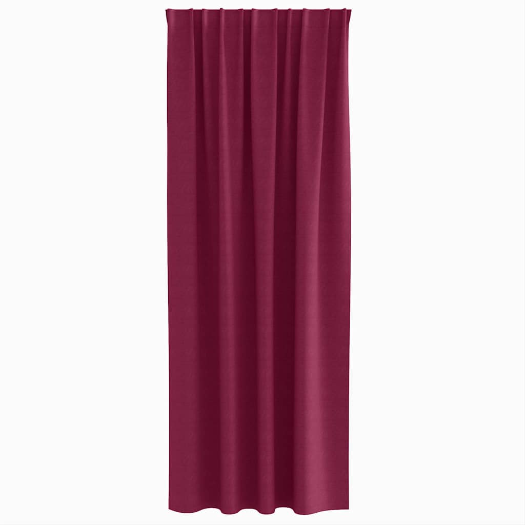 Blackout Curtains with Rings 2 pcs Wine Red 225 x 140 cm