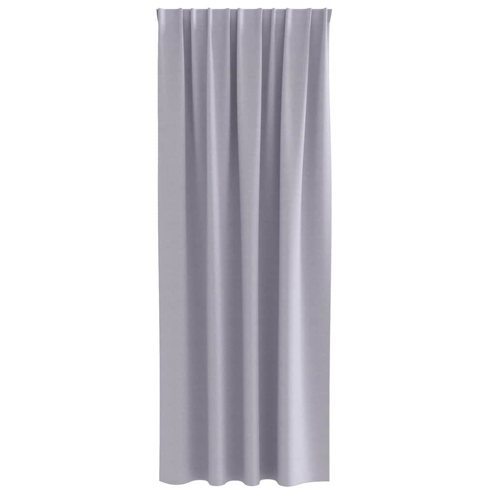 Blackout Curtains with Rings 2 pcs Metal Grey 245 x 140 cm