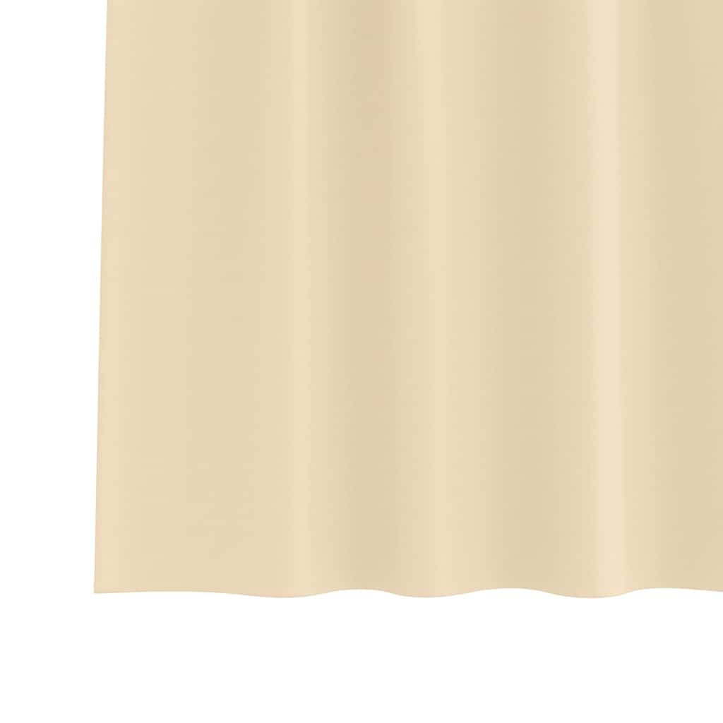 Blackout Curtains with Rings 2 pcs Cream 260 x 140 cm Polyester
