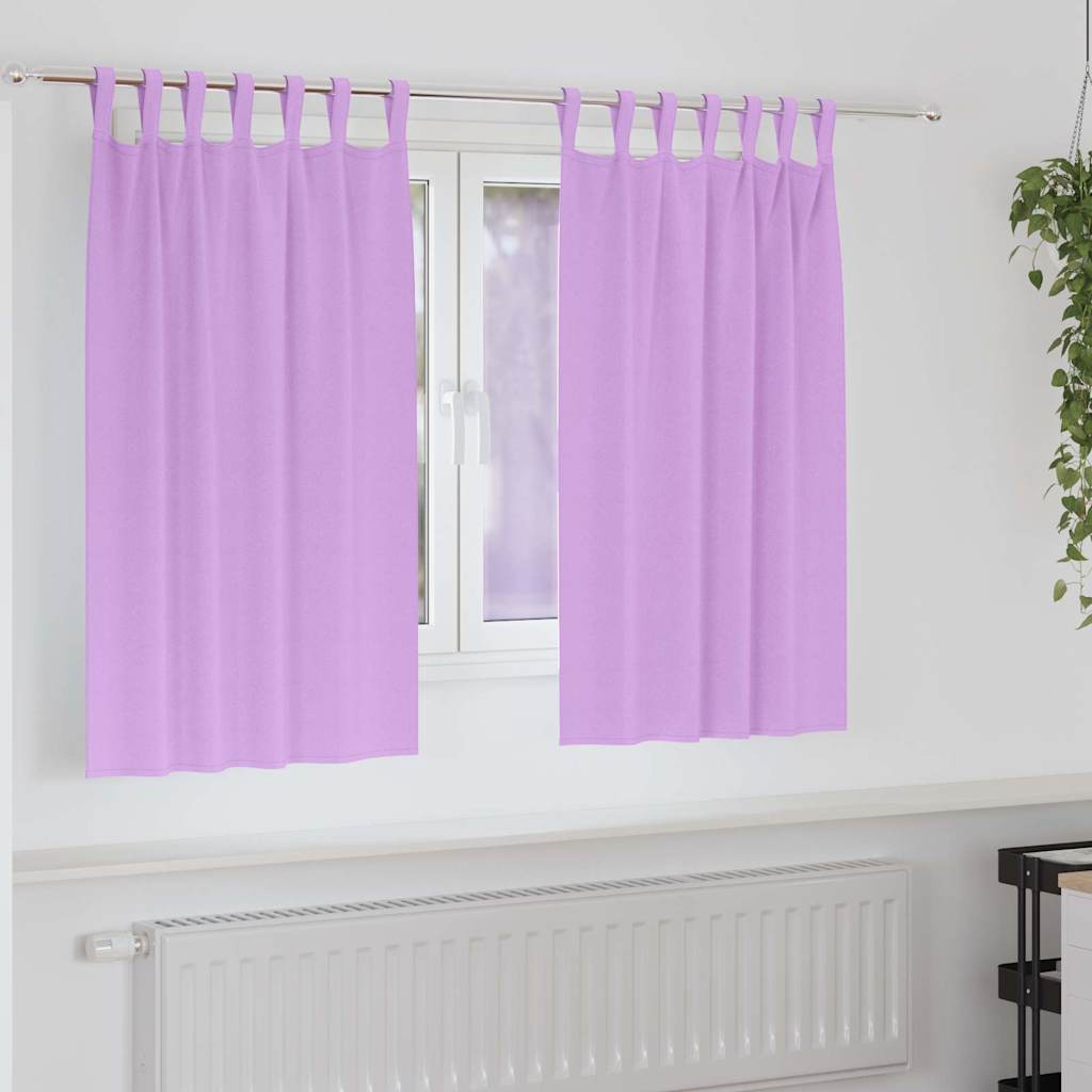 Blackout Curtains with Rings 2 pcs Purple 140 x 140 cm