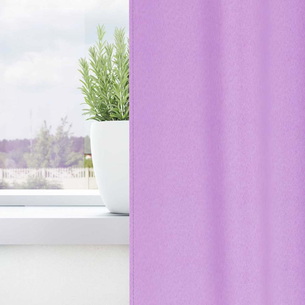 Blackout Curtains with Rings 2 pcs Purple 245 x 140 cm