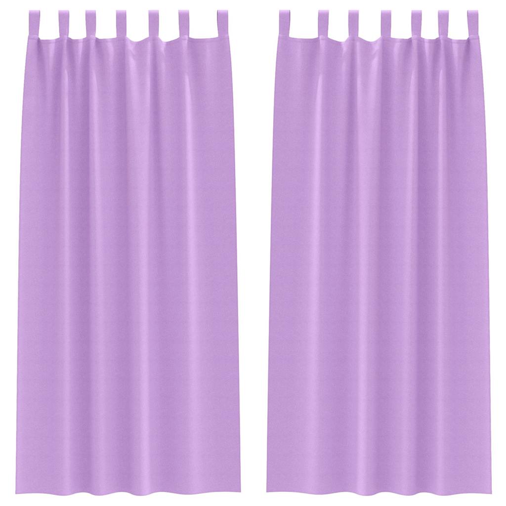 Blackout Curtains with Rings 2 pcs Purple 260 x 140 cm