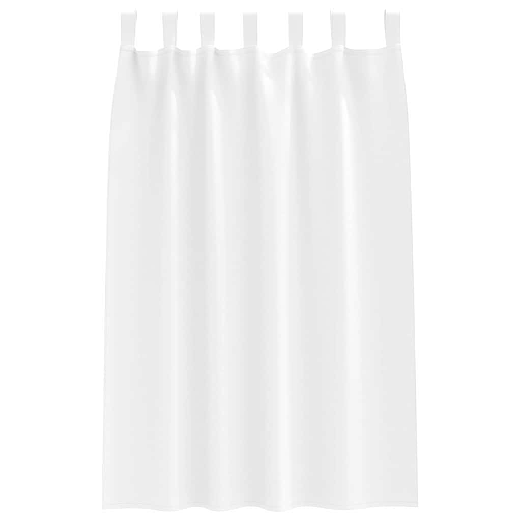 Blackout Curtains with Rings 2 pcs Pure White 175 x 140 cm