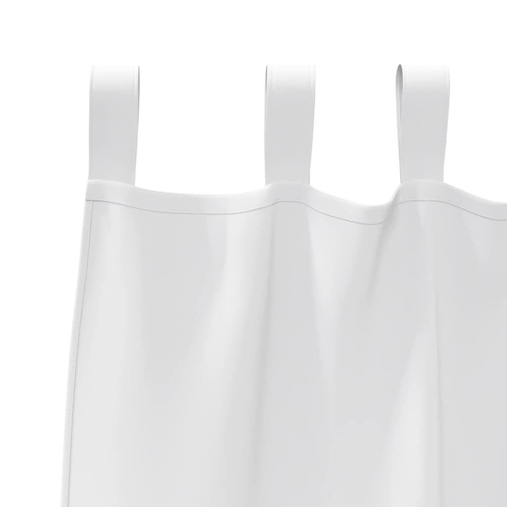 Blackout Curtains with Rings 2 pcs Pure White 225 x 140 cm
