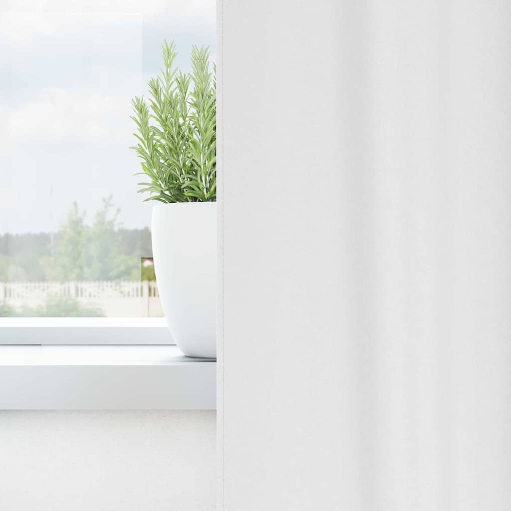 Blackout Curtains with Rings 2 pcs Pure White 225 x 140 cm
