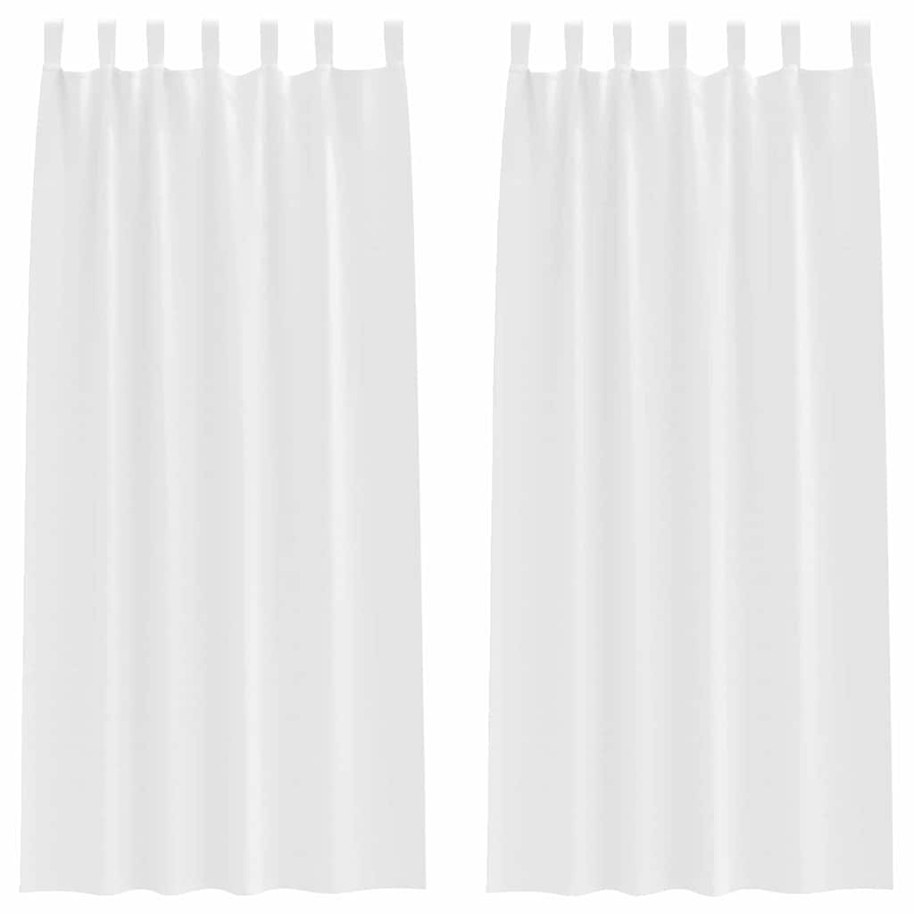 Blackout Curtains with Rings 2 pcs Pure White 260 x 140 cm