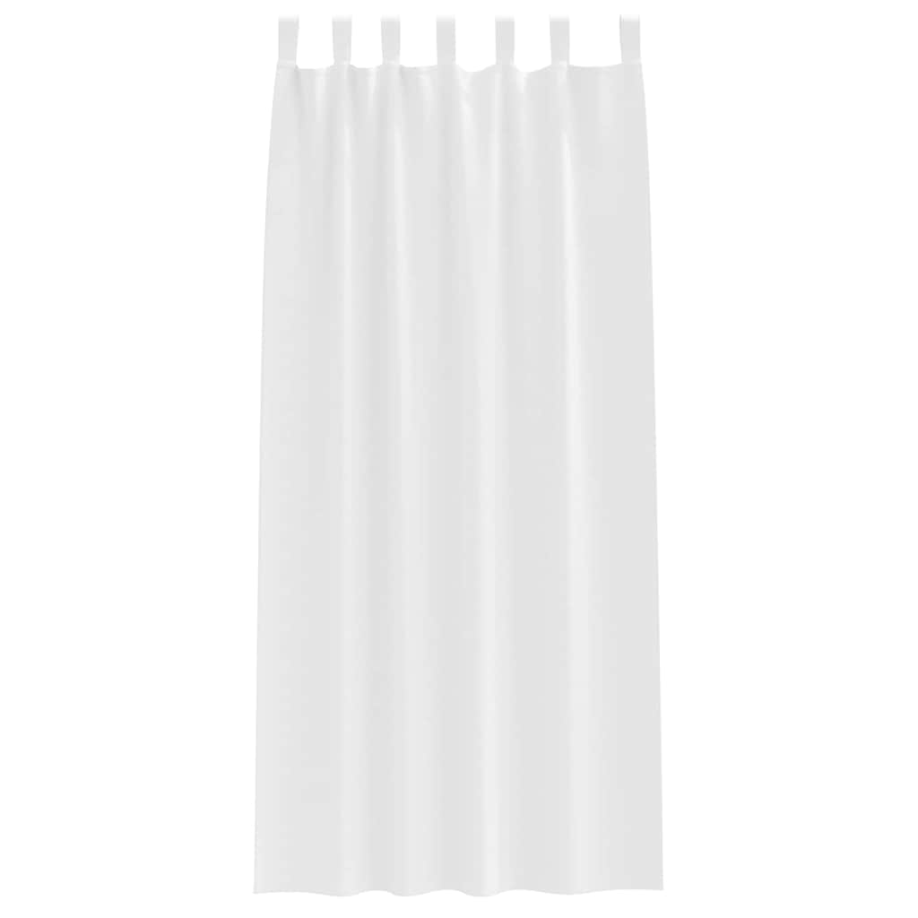 Blackout Curtains with Rings 2 pcs Pure White 260 x 140 cm