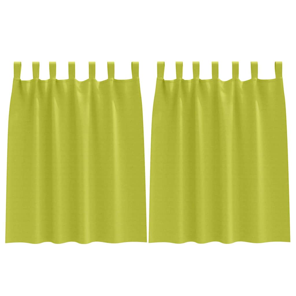 Blackout Curtains with Rings 2 pcs Green 140 x 140 cm Polyester