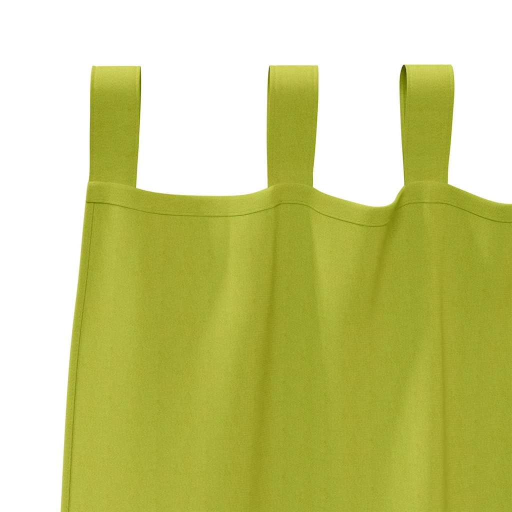 Blackout Curtains with Rings 2 pcs Green 175 x 140 cm Polyester