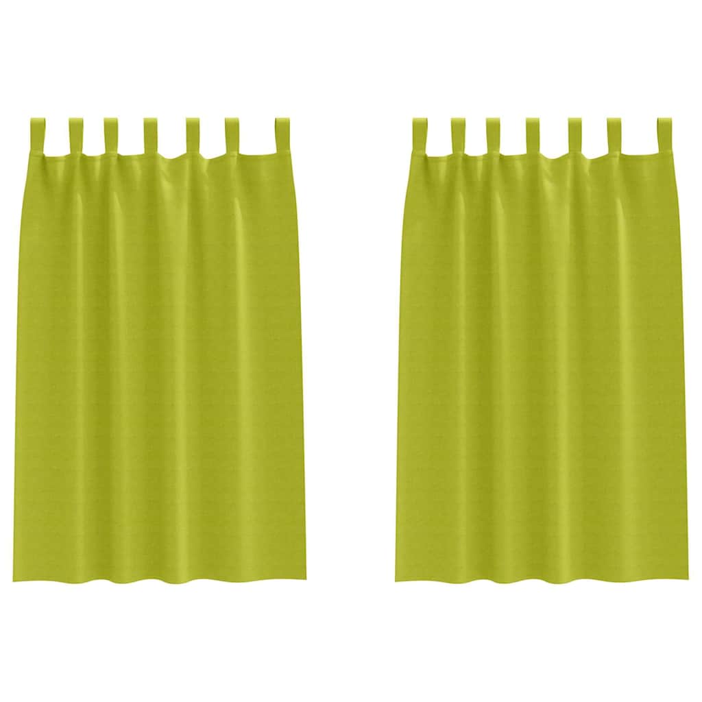 Blackout Curtains with Rings 2 pcs Green 175 x 140 cm Polyester