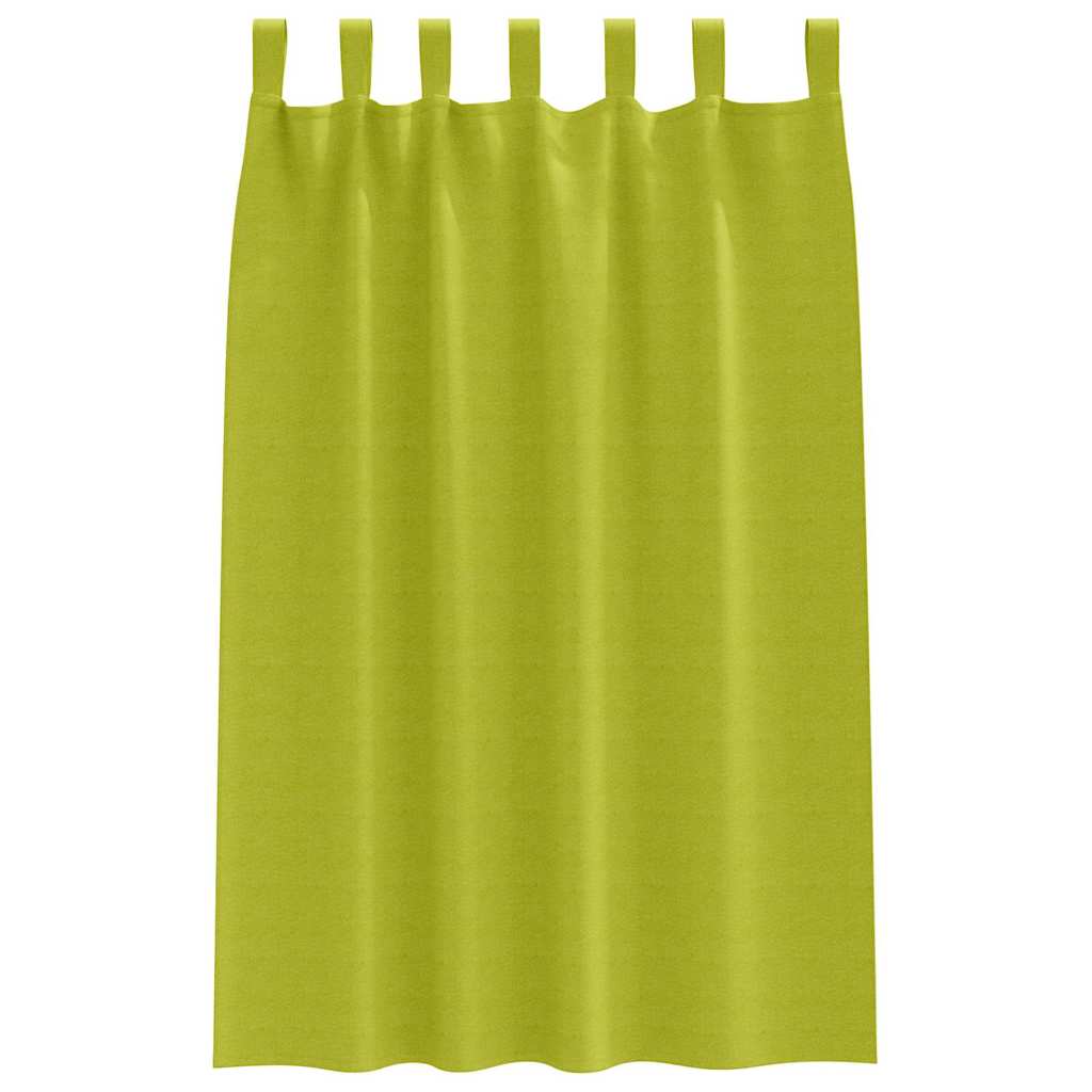 Blackout Curtains with Rings 2 pcs Green 175 x 140 cm Polyester