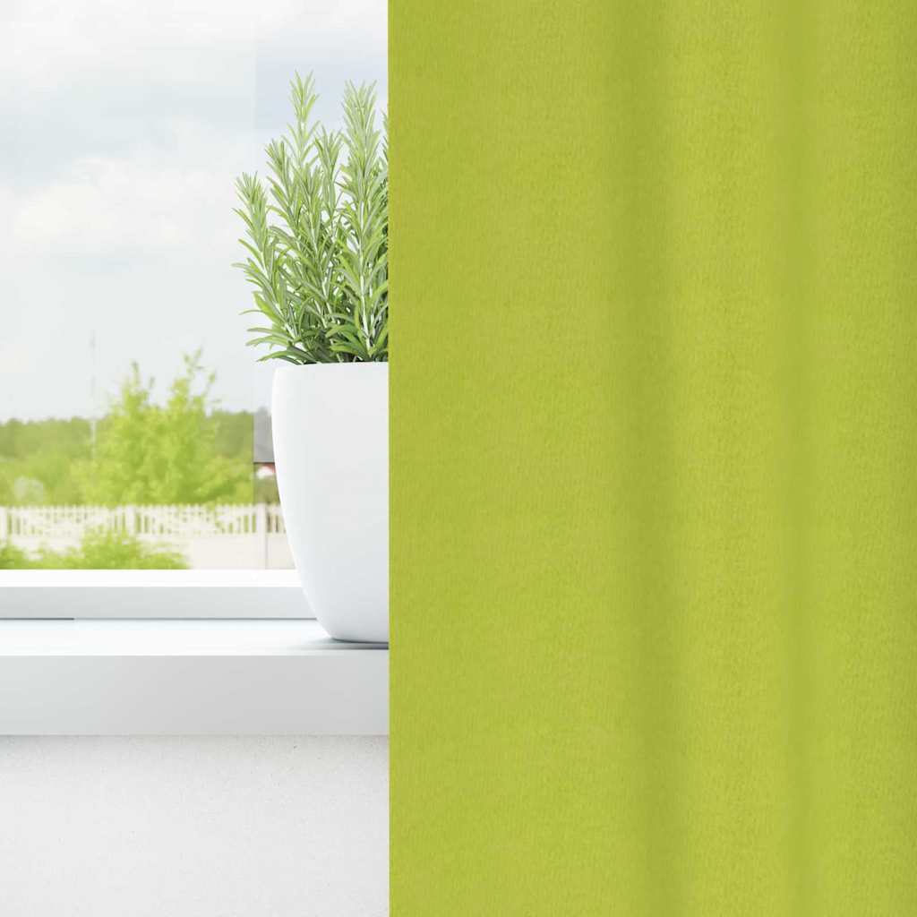 Blackout Curtains with Rings 2 pcs Green 245 x 140 cm Polyester