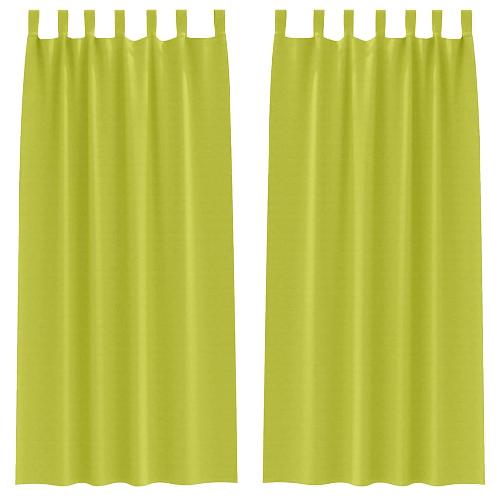 Blackout Curtains with Rings 2 pcs Green 245 x 140 cm Polyester
