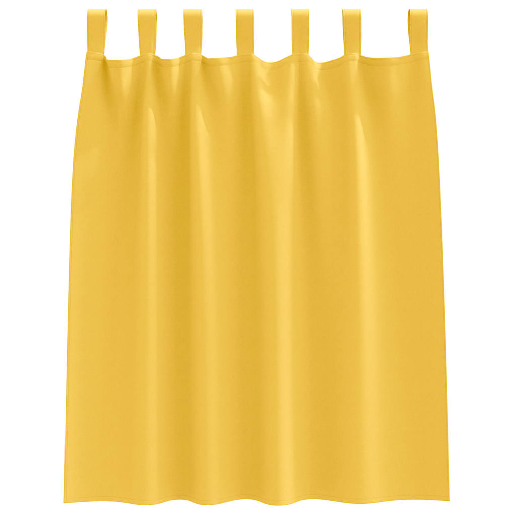 Blackout Curtains with Rings 2 pcs Mustard Yellow 140 x 140 cm