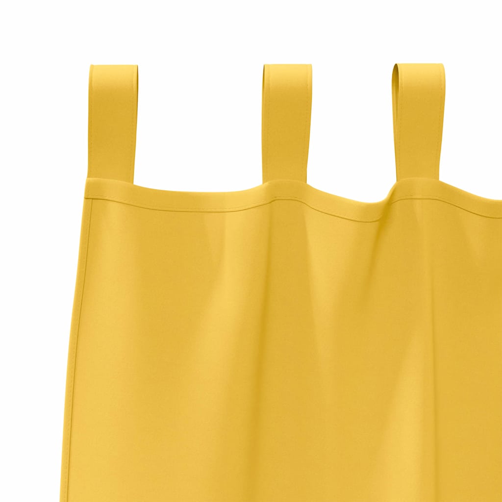 Blackout Curtains with Rings 2 pcs Mustard Yellow 245 x 140 cm