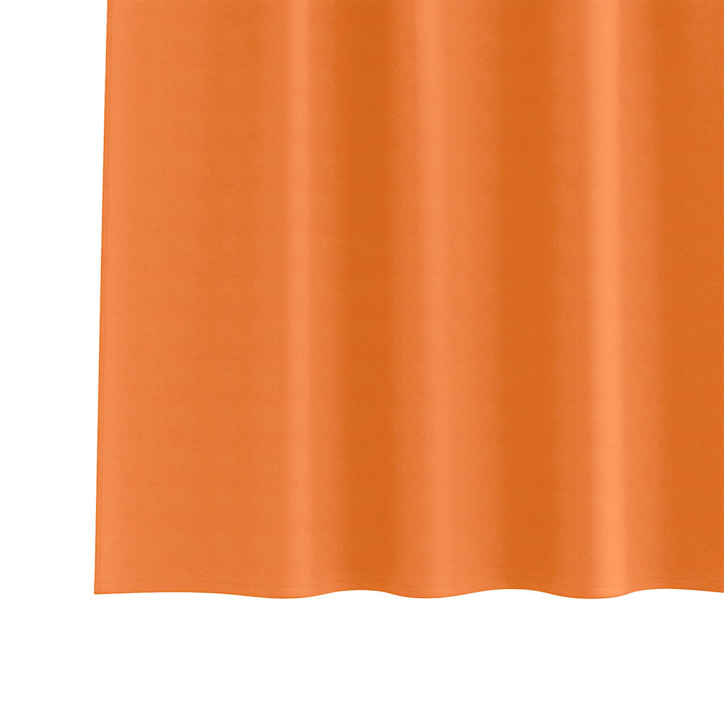 Blackout Curtains with Rings 2 pcs Bright Orange 140 x 140 cm