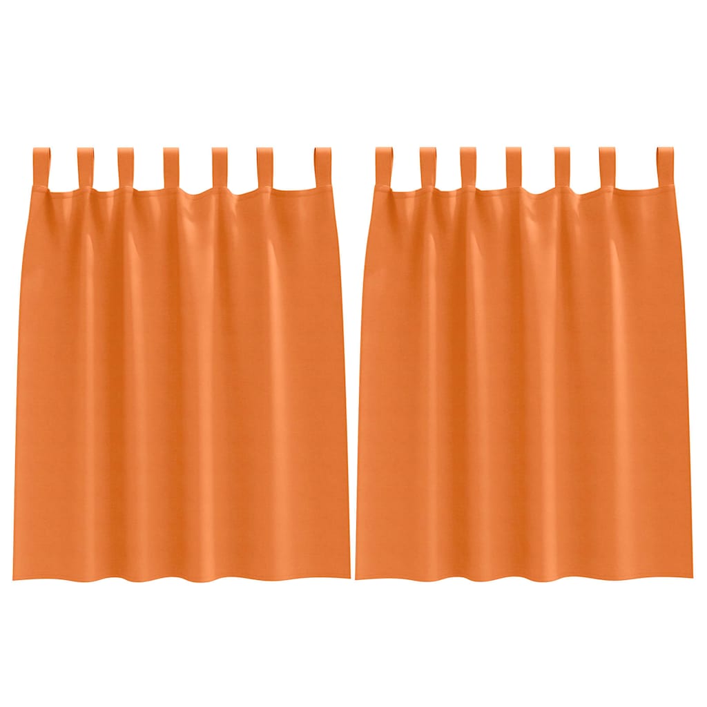 Blackout Curtains with Rings 2 pcs Bright Orange 140 x 140 cm