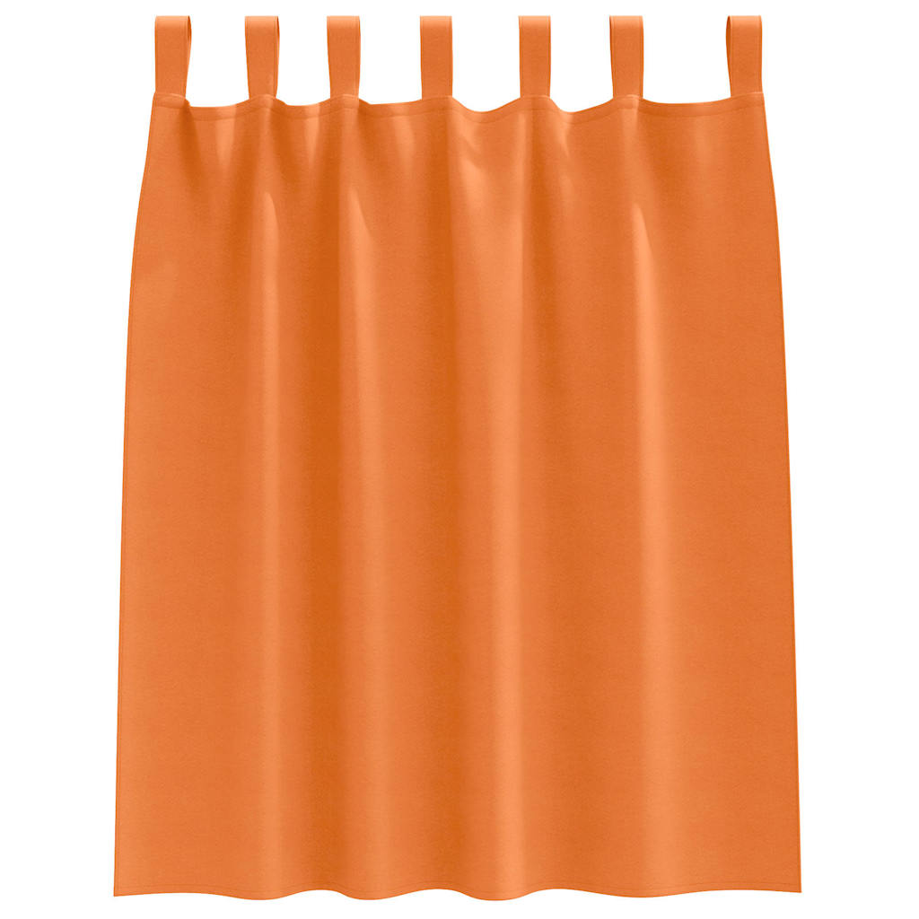 Blackout Curtains with Rings 2 pcs Bright Orange 140 x 140 cm