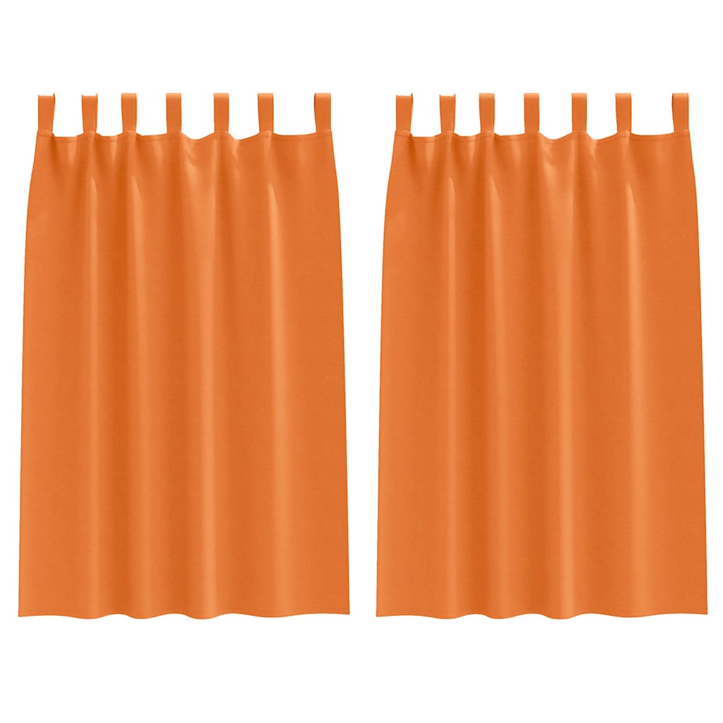 Blackout Curtains with Rings 2 pcs Bright Orange 175 x 140 cm