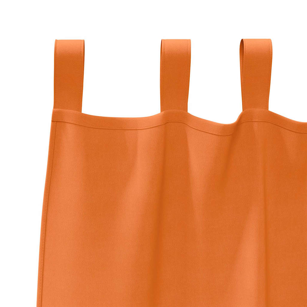 Blackout Curtains with Rings 2 pcs Bright Orange 245 x 140 cm