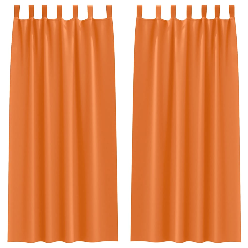 Blackout Curtains with Rings 2 pcs Bright Orange 245 x 140 cm