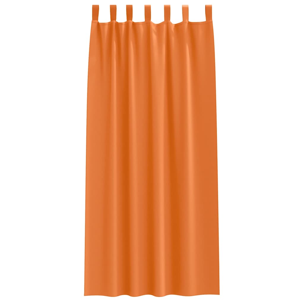 Blackout Curtains with Rings 2 pcs Bright Orange 245 x 140 cm