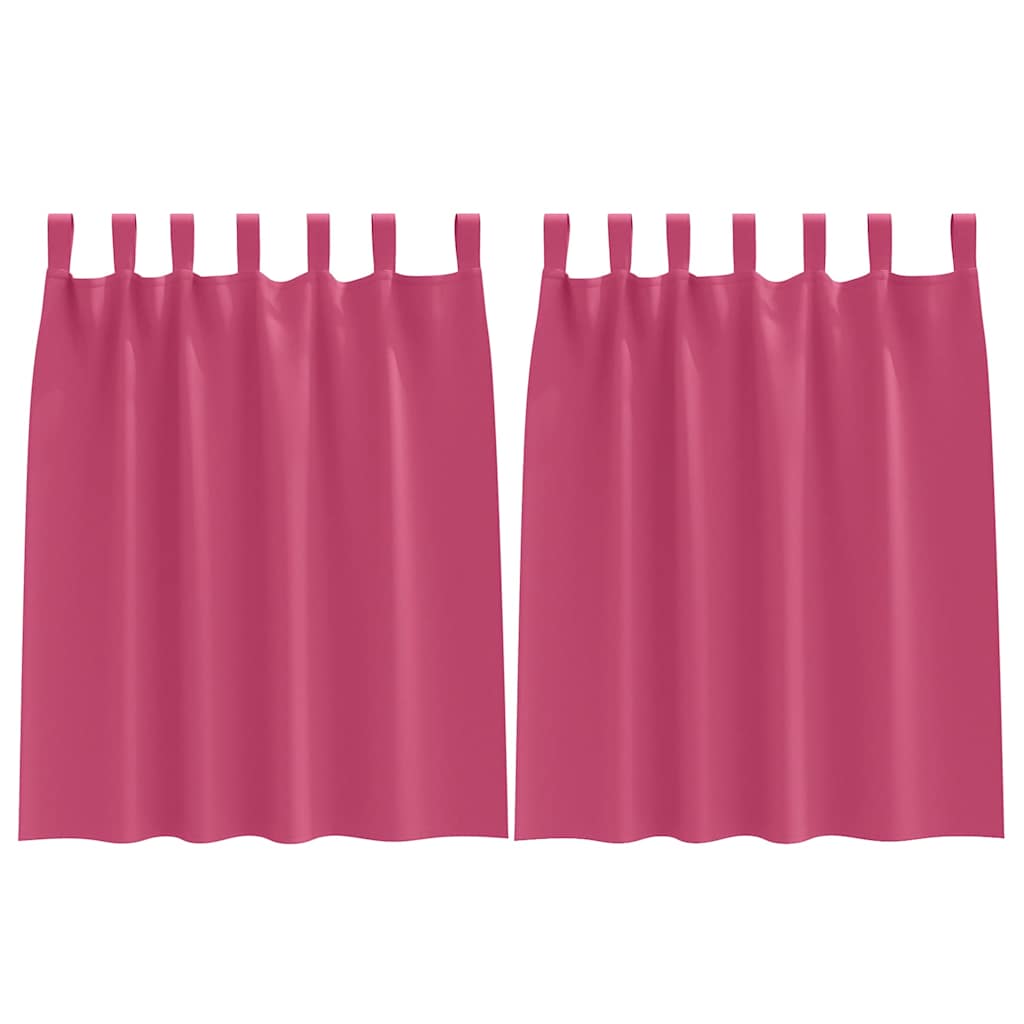 Blackout Curtains with Rings 2 pcs Bright Pink 140 x 140 cm