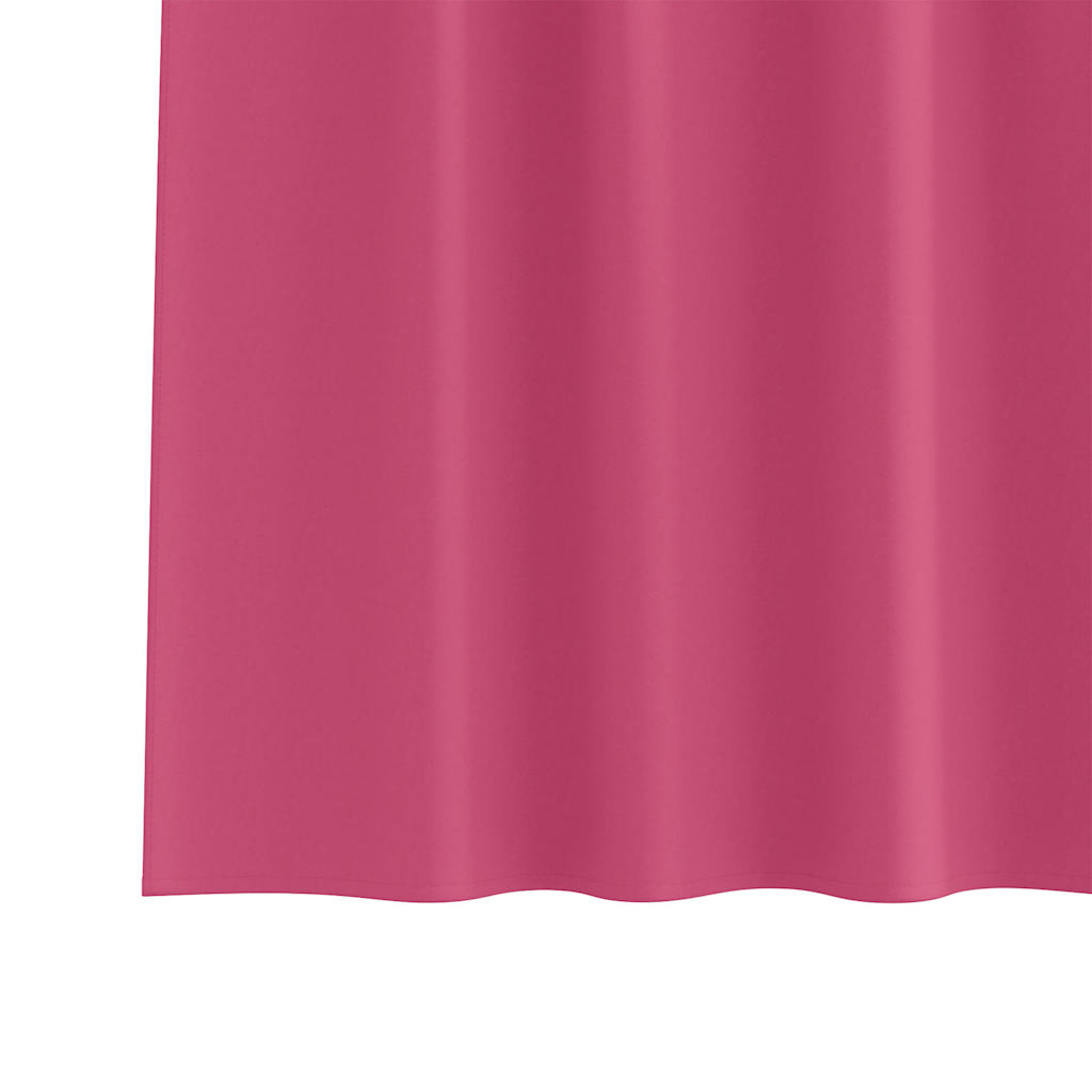 Blackout Curtains with Rings 2 pcs Bright Pink 260 x 140 cm