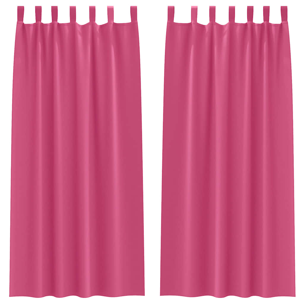 Blackout Curtains with Rings 2 pcs Bright Pink 260 x 140 cm