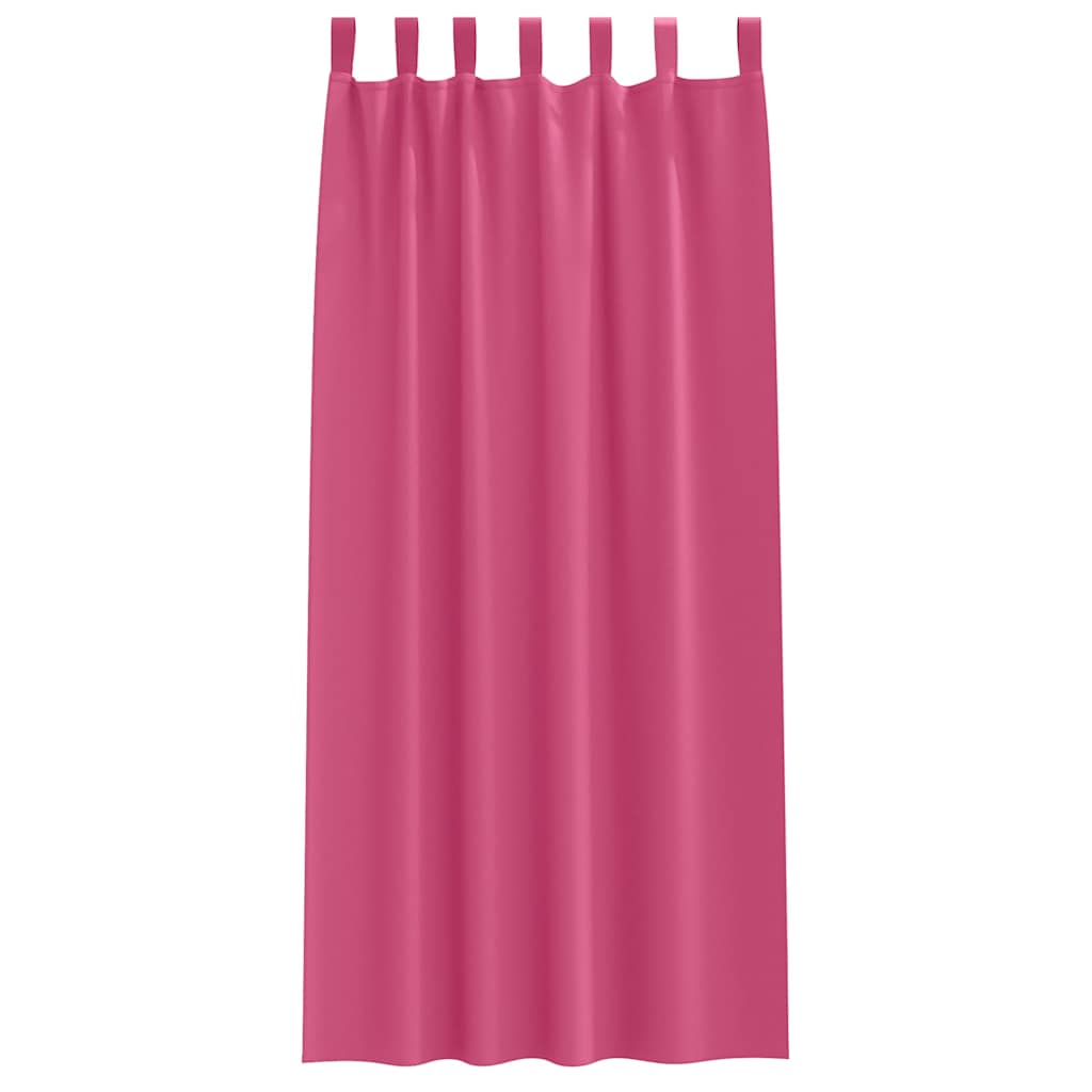 Blackout Curtains with Rings 2 pcs Bright Pink 260 x 140 cm