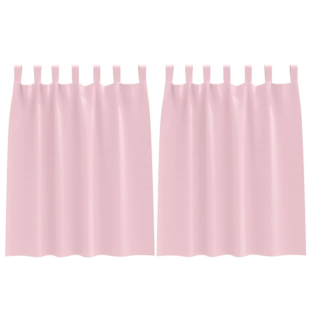 Blackout Curtains with Rings 2 pcs Baby Pink 140 x 140 cm