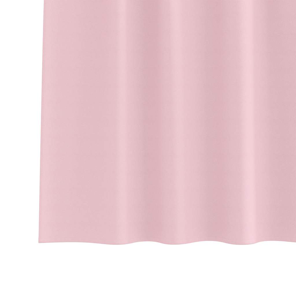 Blackout Curtains with Rings 2 pcs Baby Pink 260 x 140 cm