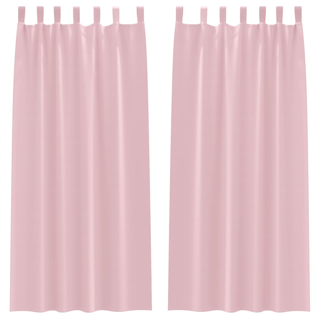 Blackout Curtains with Rings 2 pcs Baby Pink 260 x 140 cm