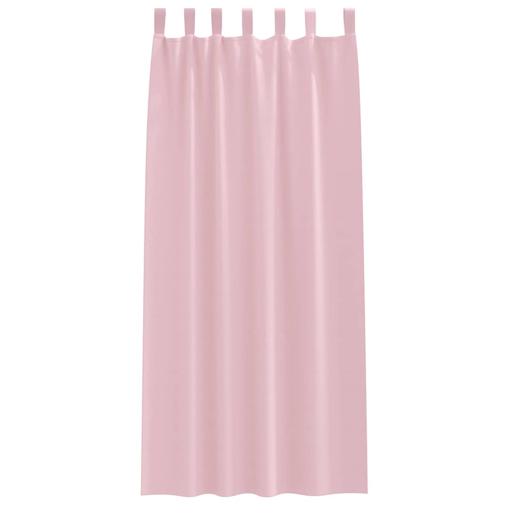 Blackout Curtains with Rings 2 pcs Baby Pink 260 x 140 cm