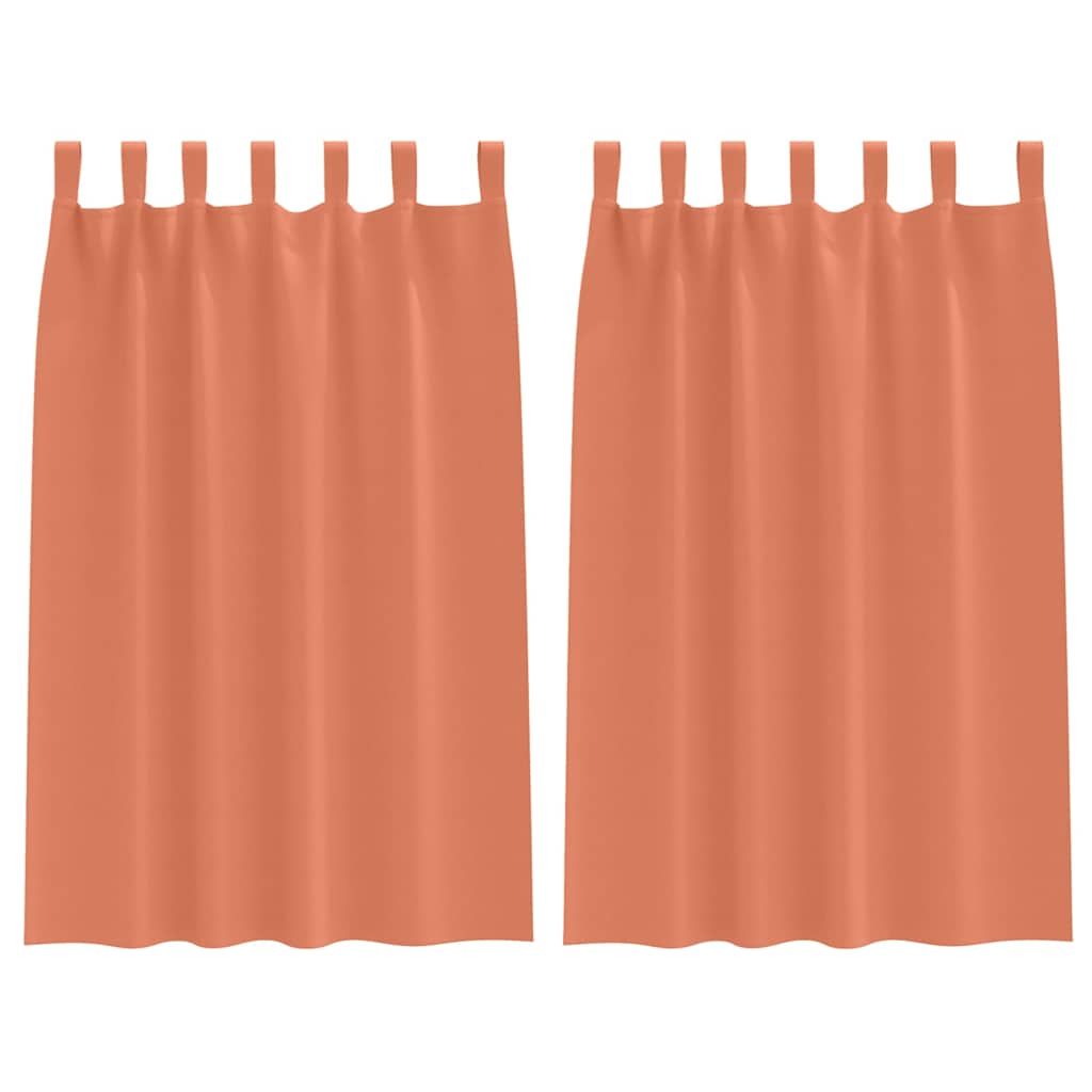 Blackout Curtains with Rings 2 pcs Terracotta 175 x 140 cm