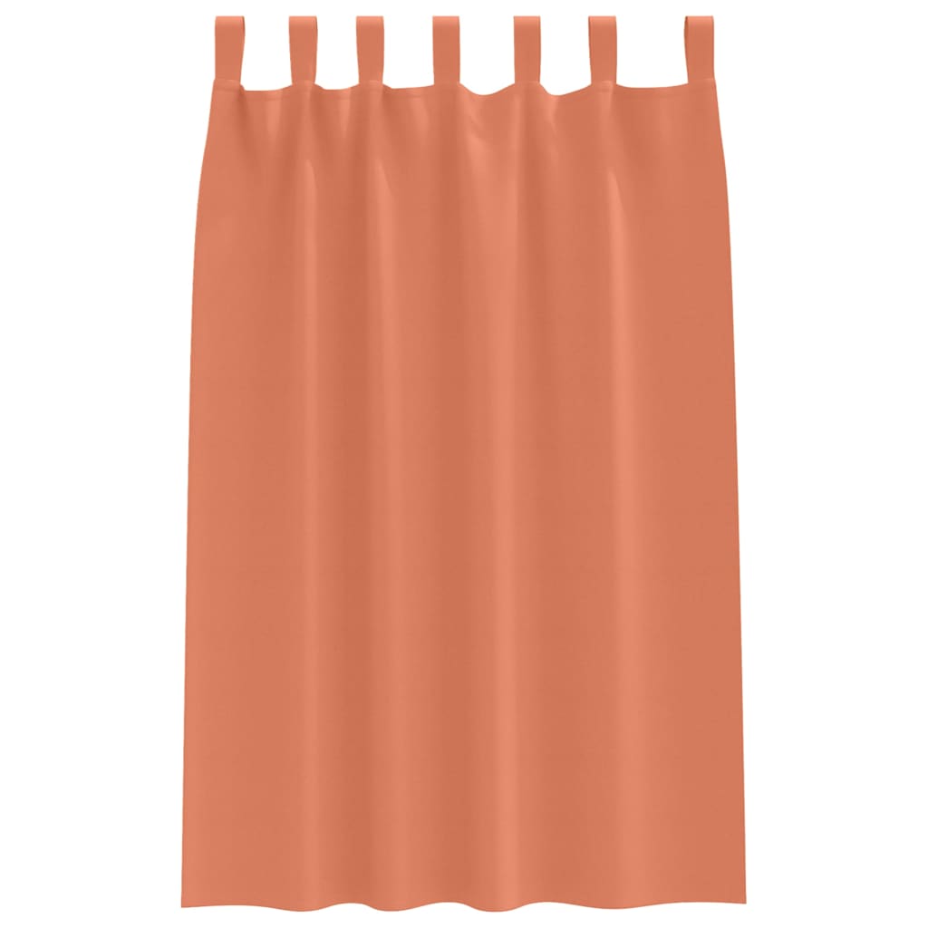 Blackout Curtains with Rings 2 pcs Terracotta 175 x 140 cm