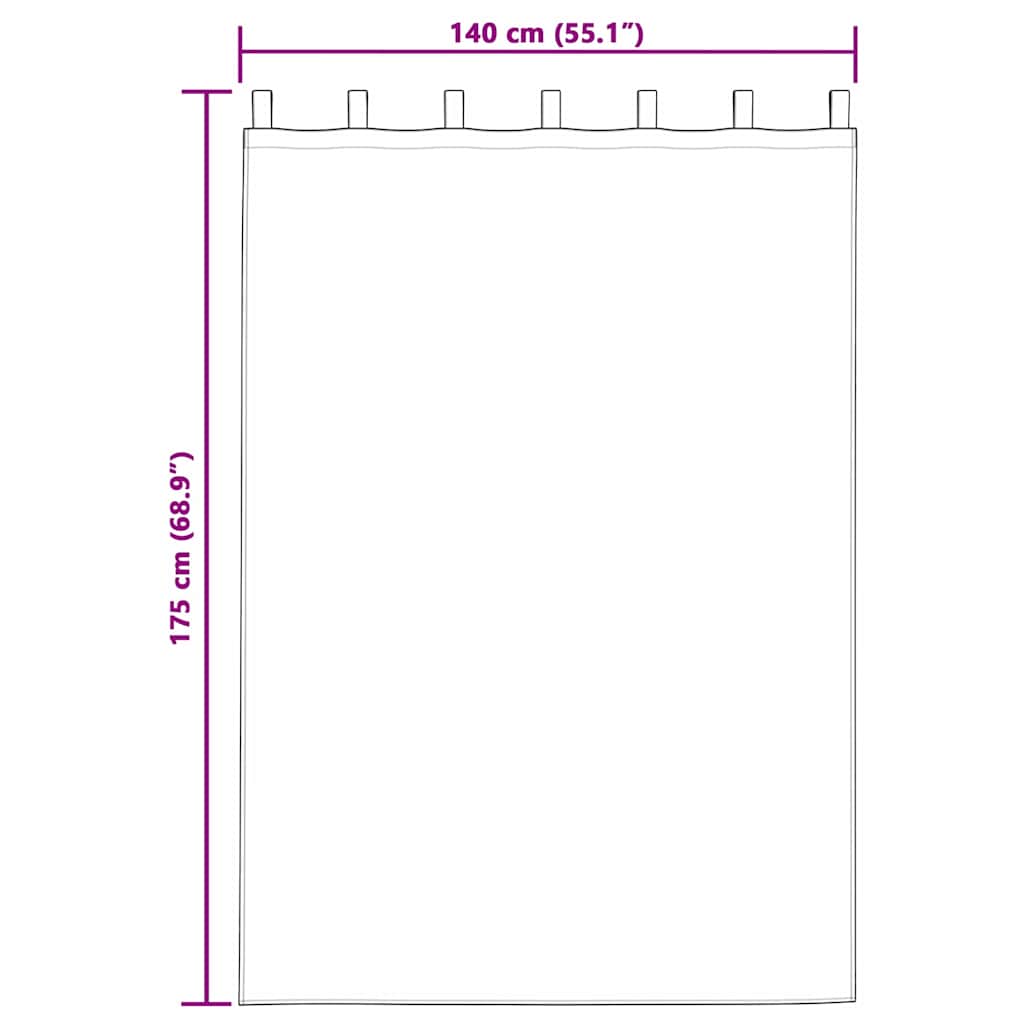 Blackout Curtains with Rings 2 pcs Terracotta 175 x 140 cm
