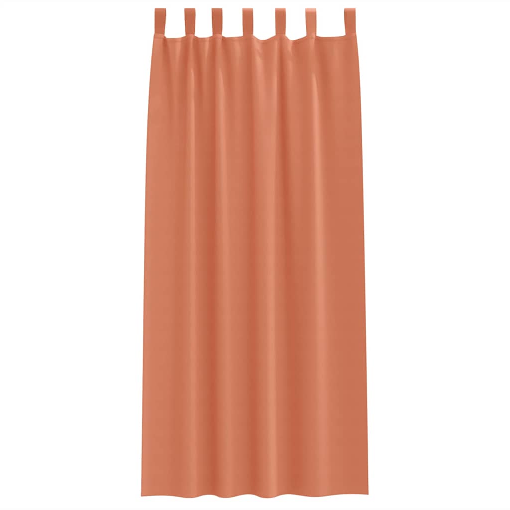 Blackout Curtains with Rings 2 pcs Terracotta 245 x 140 cm