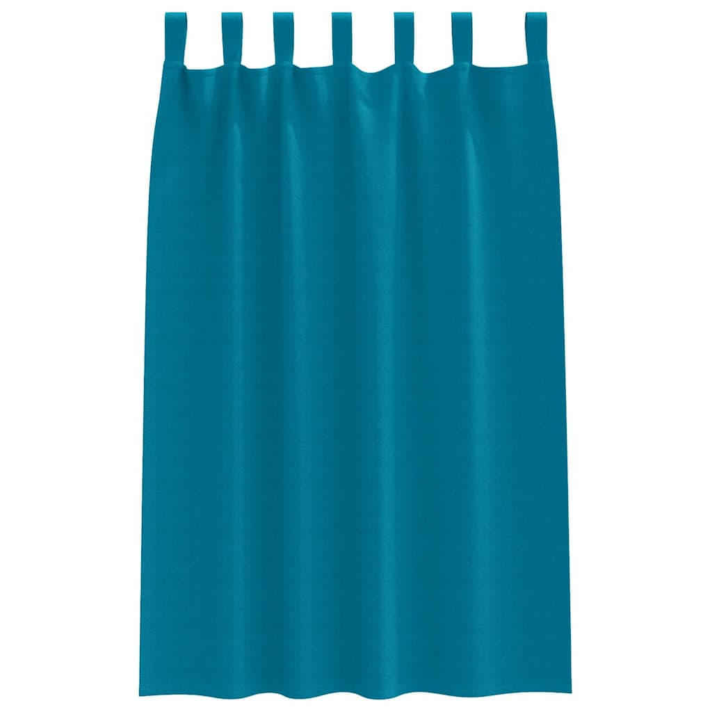 Blackout Curtains with Rings 2 pcs Turquoise 175 x 140 cm