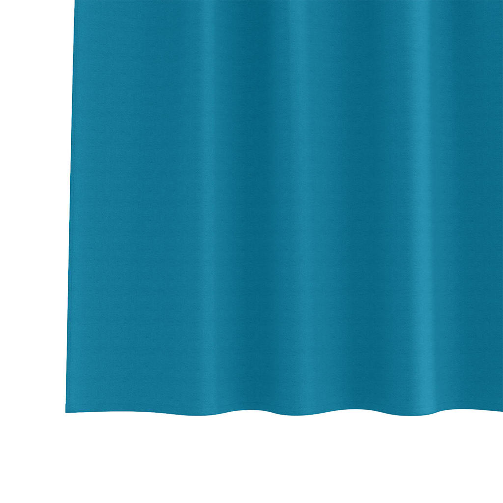 Blackout Curtains with Rings 2 pcs Turquoise 225 x 140 cm