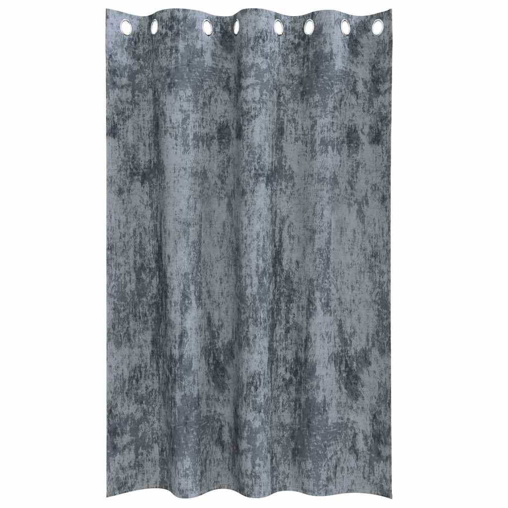 Velvet Curtains 2 pcs Silver Grey 175 x 140 cm Velvet