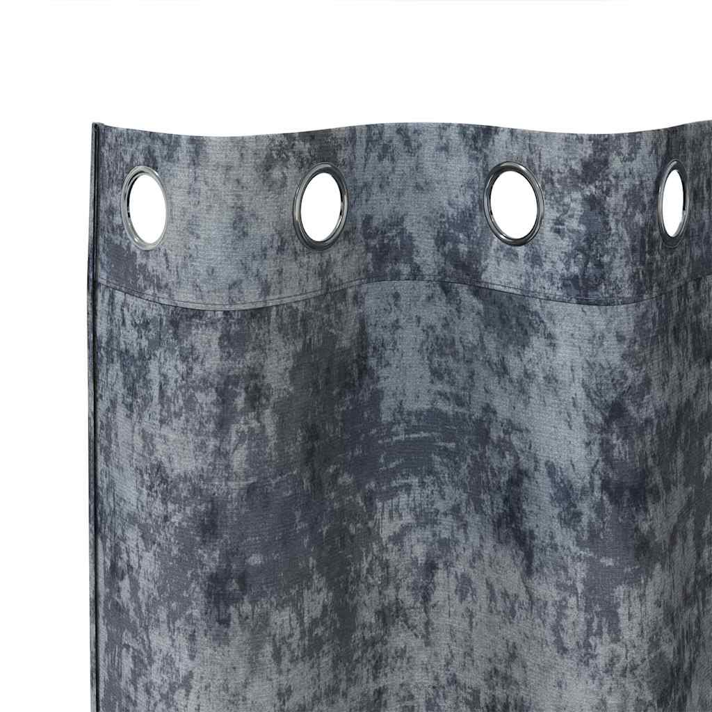 Velvet Curtains 2 pcs Silver Grey 225 x 140 cm Velvet