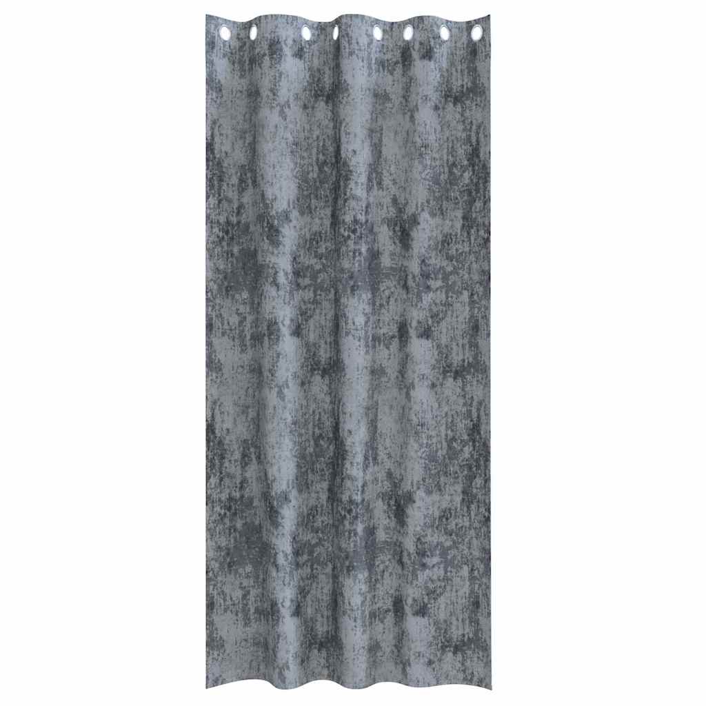 Velvet Curtains 2 pcs Silver Grey 225 x 140 cm Velvet