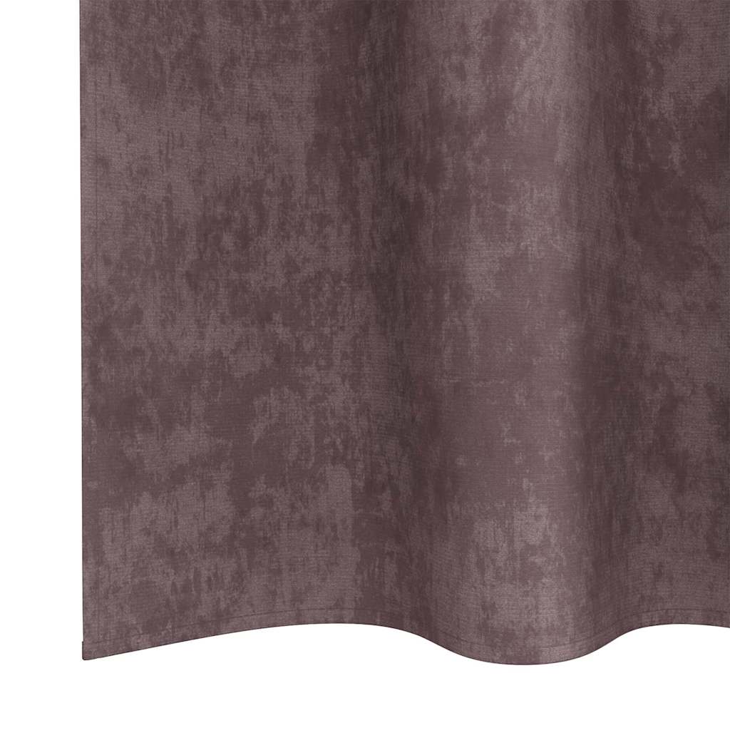 Velvet Curtains with Curtains 2 pcs Brown 175 x 140 cm Velvet