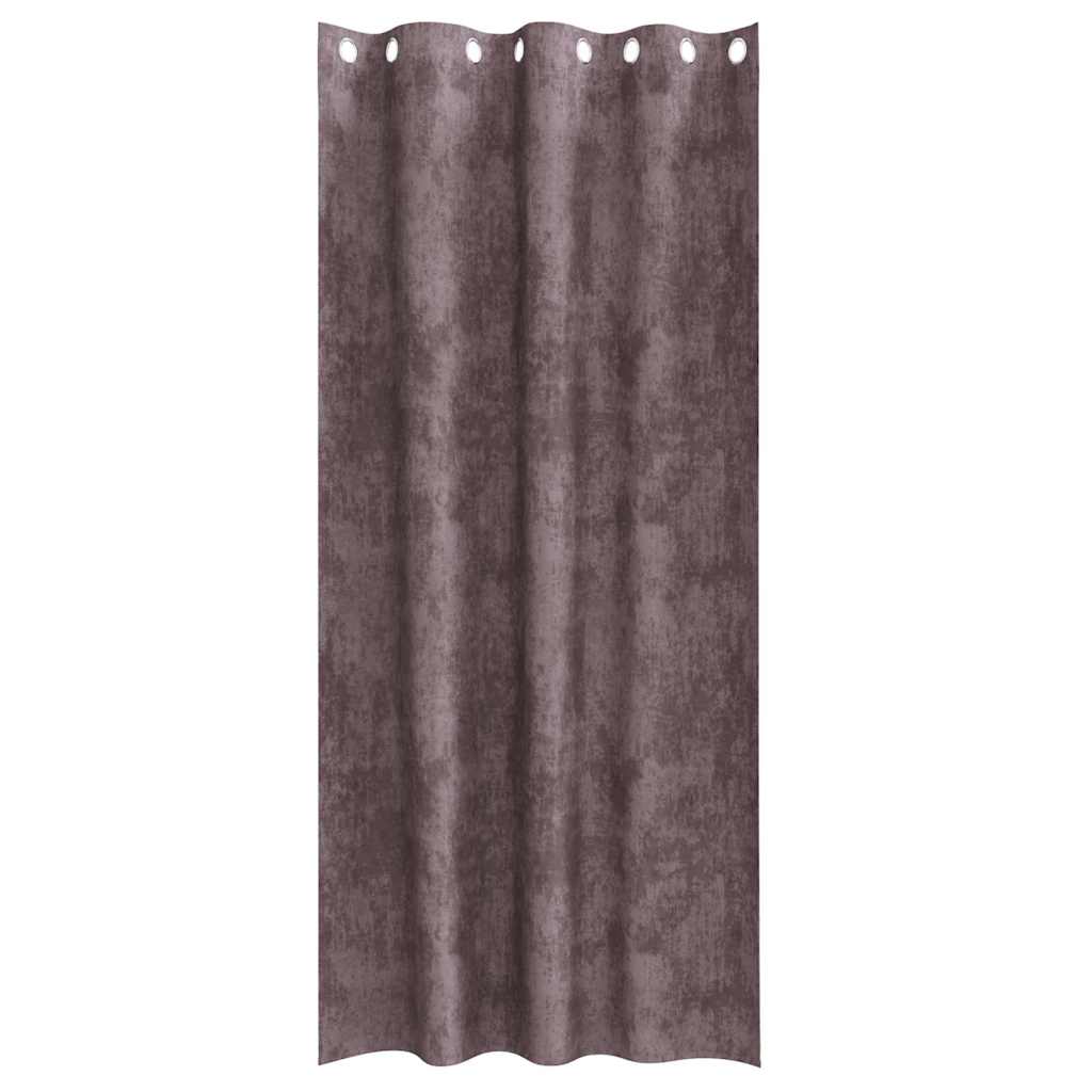 Velvet Curtains with Curtains 2 pcs Brown 245 x 140 cm Velvet