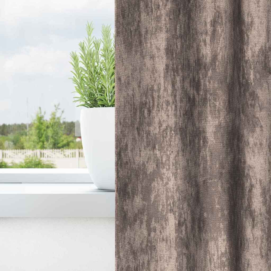 Velvet Curtains 2 pcs Cappuccino 140 x 140 cm Velvet