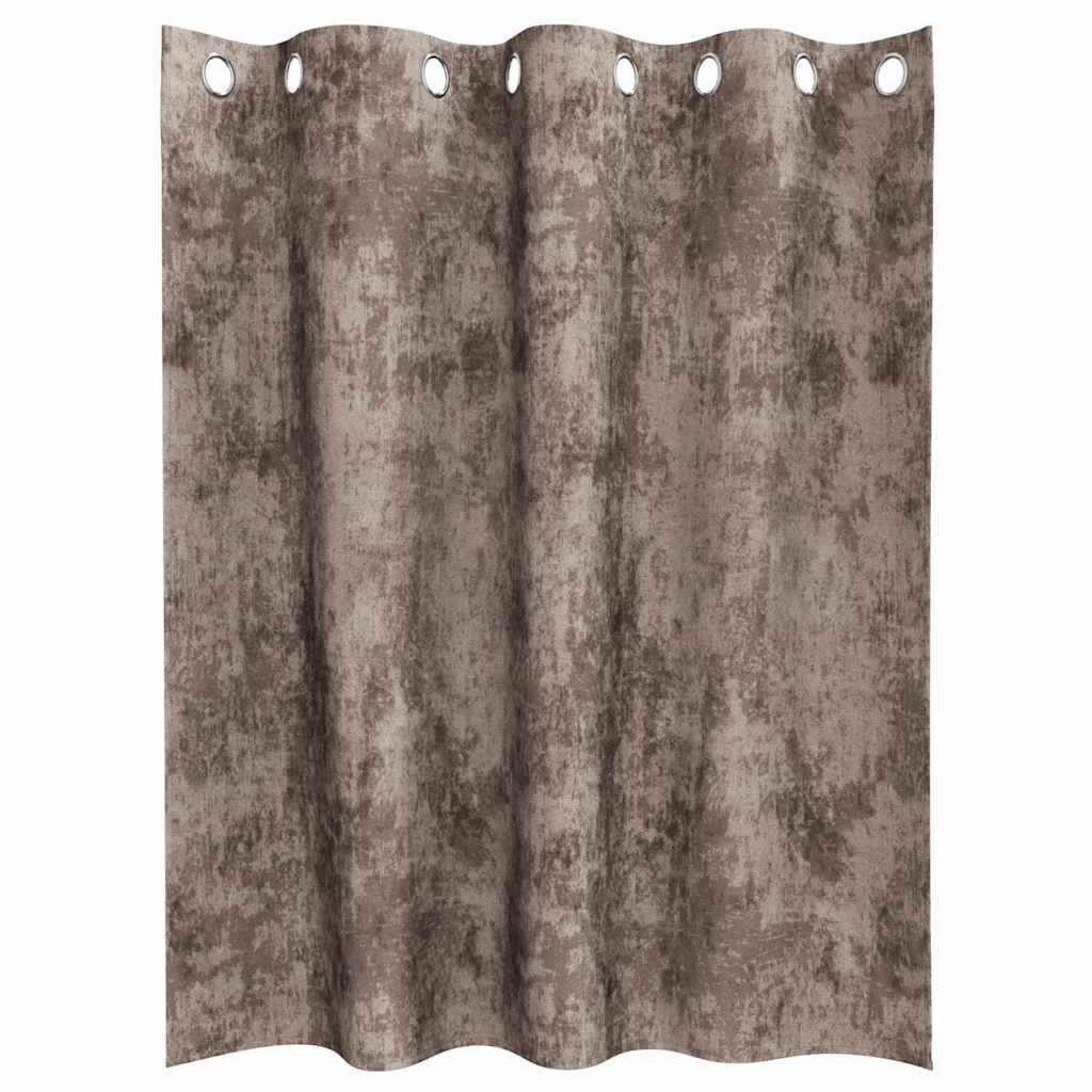 Velvet Curtains 2 pcs Cappuccino 140 x 140 cm Velvet